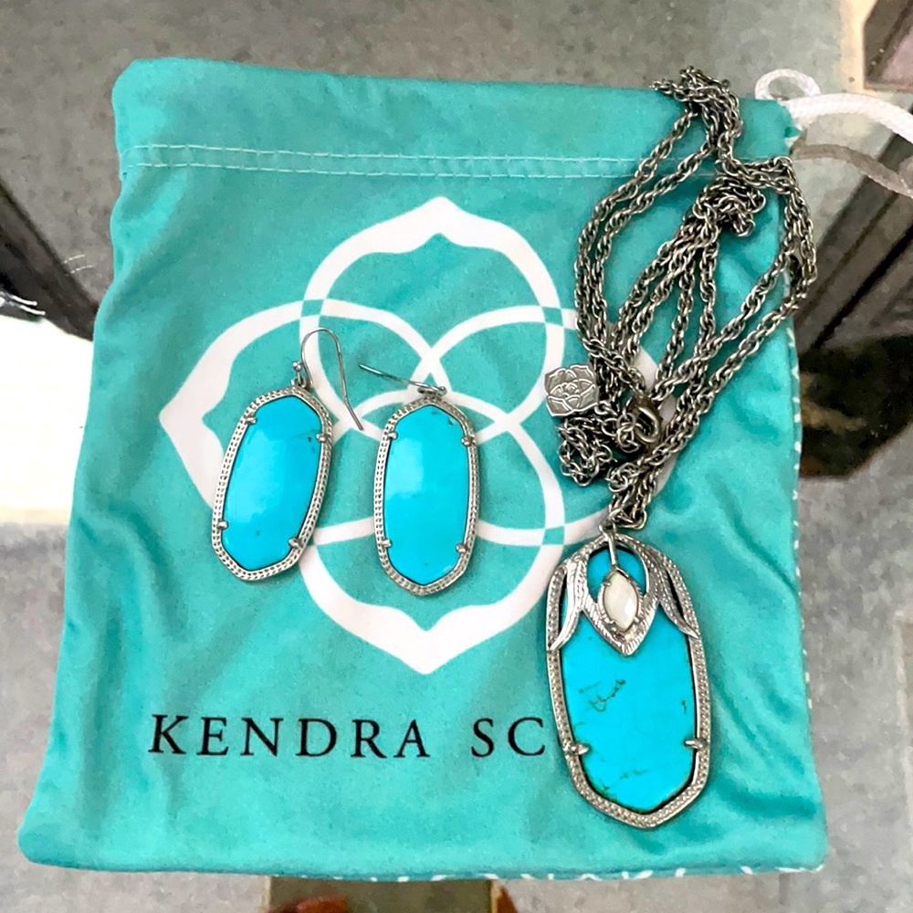 Turquoise Kendra Scott set!